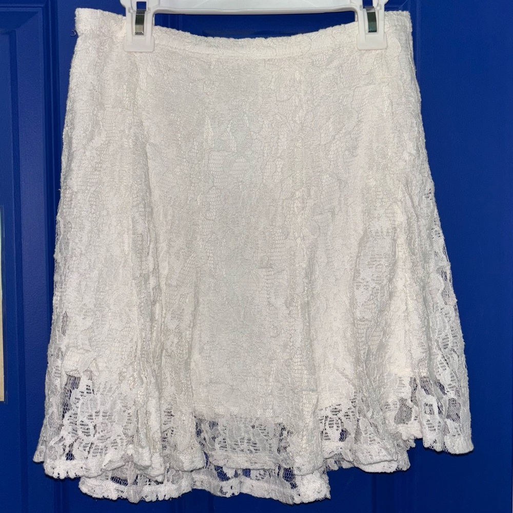 Hollister White Lace Skirt